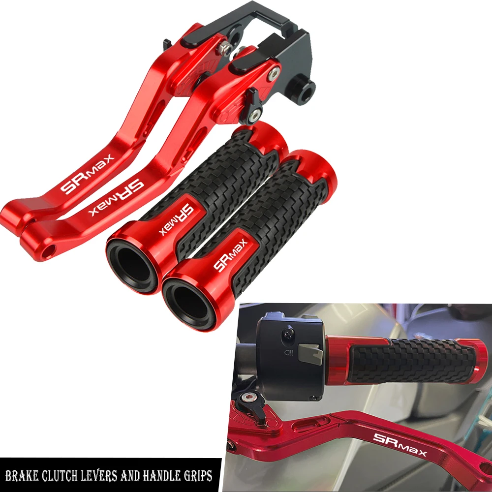 

Motorcycle Adjustable Brake Clutch Levers Handlebar Grip Handle Hand Grip Aluminum For APRILIA SRMAX125 2011-2015 2014 2013 2012