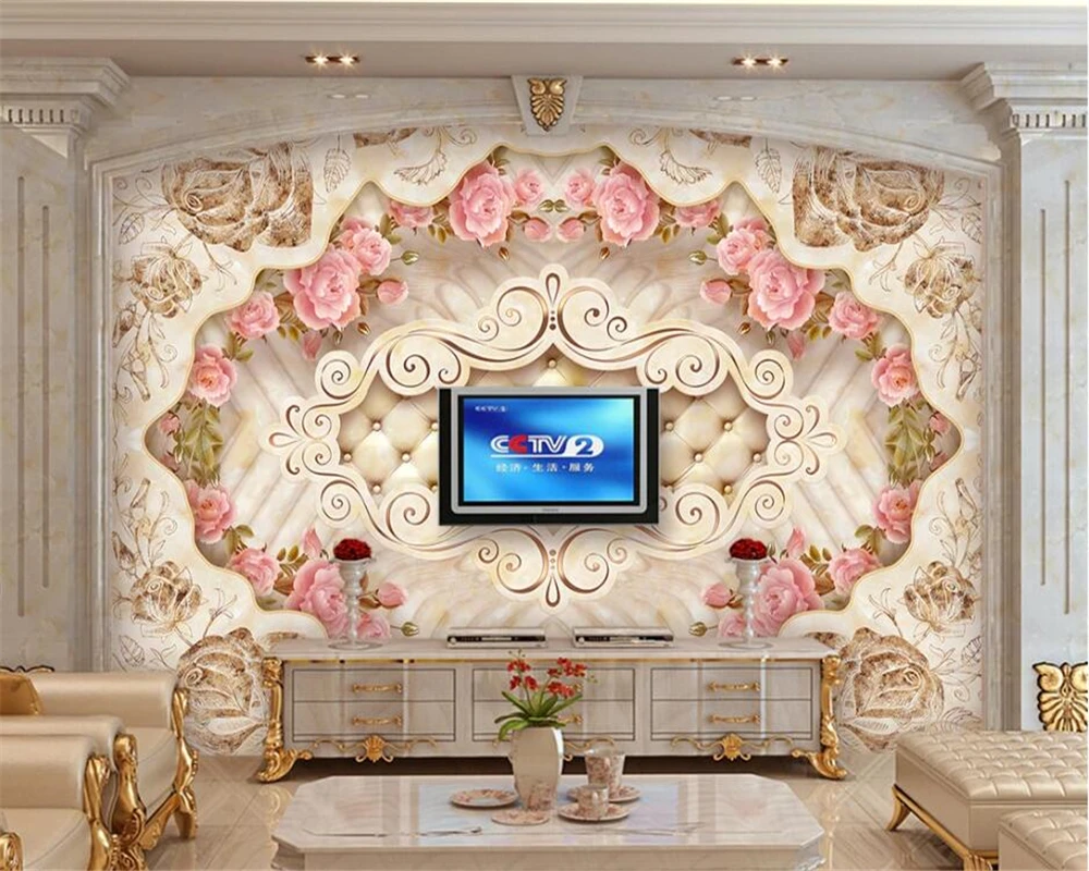 3d обои beibehang для фотосъемки Мраморная мозаичная плитка в европейском стиле