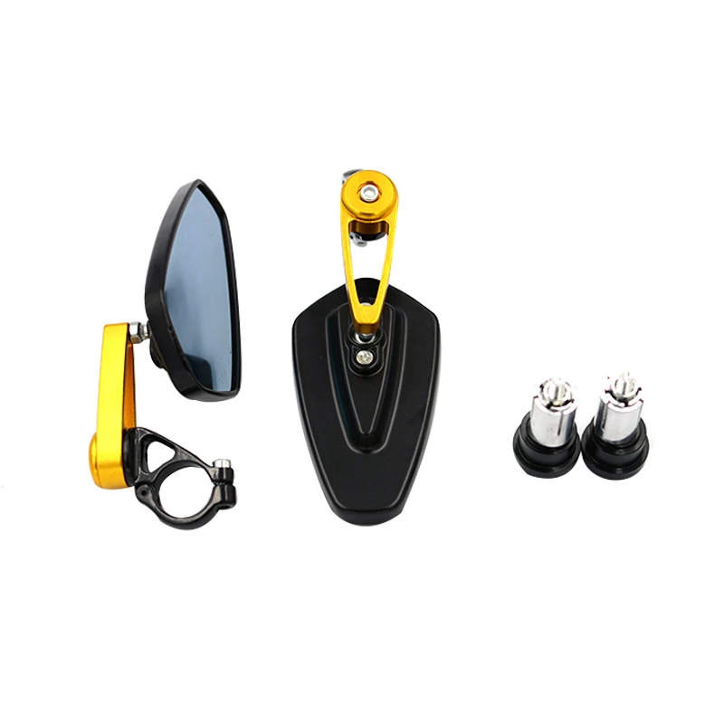 

2Pcs Motorcycle Aluminum 7/8" 22mm Bar End Side Rearview Mirror Universal Motorbike Bike Handlebar Rear View Mirrors Universal