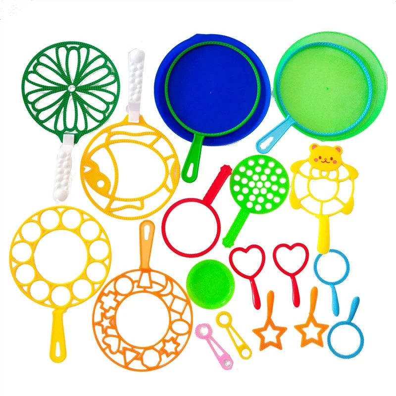 

20Pcs Jumbo Colorful Bubble Wand Kit Creative Bubble Making Wand Outdoor Activity & Party & Games for Kids