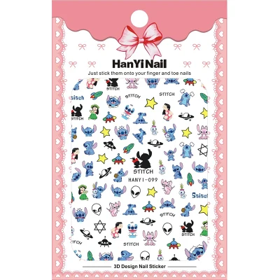 HANYI-99 DIY милый известный мультфильм логотип бренда 3D наклейки для ногтей самоклеющиеся DIY наклейки Советы Маникюр дизайн ногтей наклейки - Цвет: HANYI-99