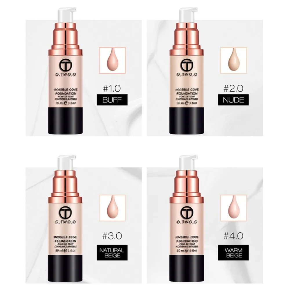 30ml Base Makeup Foundation Liquid Invisible Acne Full Coverage Make Up Natural Face Concealer Whitening Moisturizer |