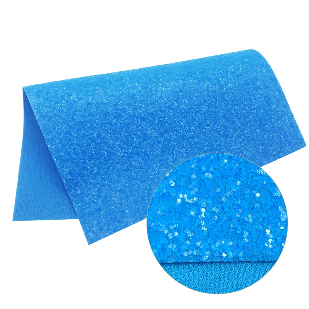 blue 22*30 см блестящие туфли-лодочки на устойчивом Ткань Неоновый золото A4 Искусственная кожа листы Sequin синтетические Hairbow ткань, аксессуары для DIY синтетическая кожа - Цвет: blue