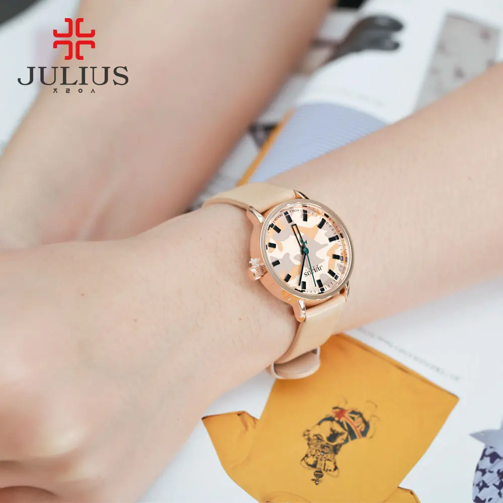 JULIUS JA-923 Montre нержавеющая сталь задняя сторона водостойкие японские кварцевые