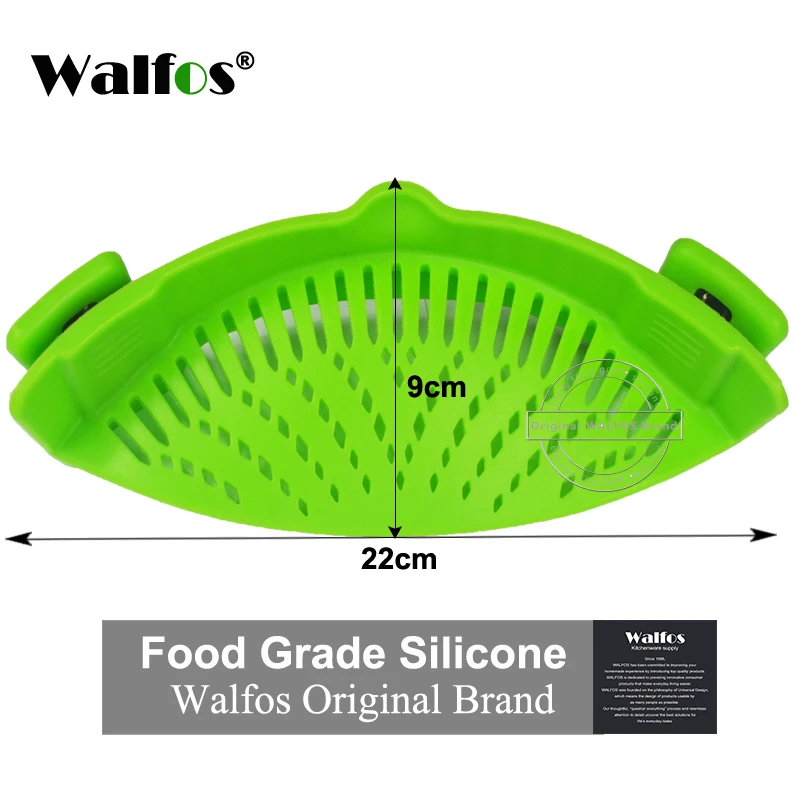 

WALFOS Food Grade Silicone Pot Pan Bowl Funnel Strainer Kitchen Rice Washing Colanders Kitchen Accessories Gadgets Kitchen Tools