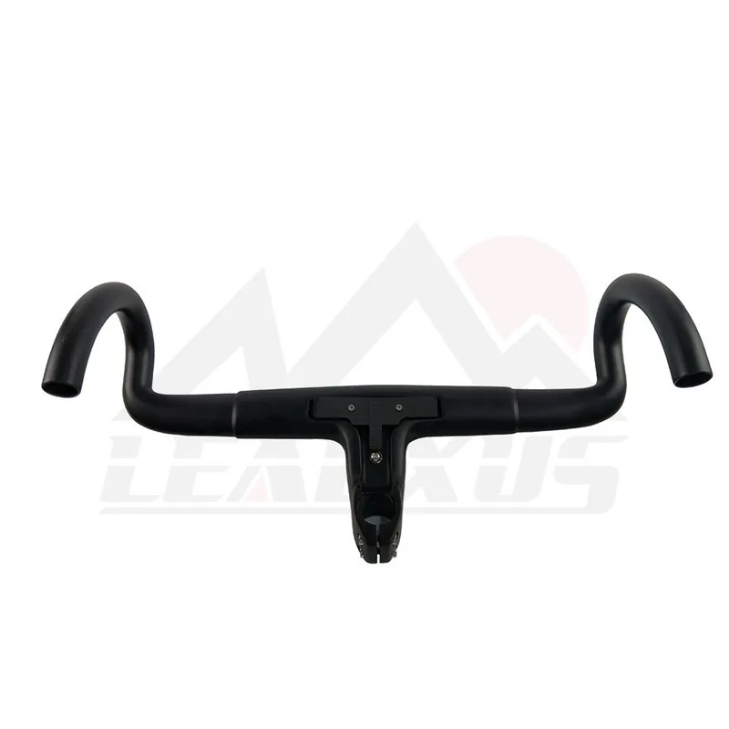 

LEADXUS HQIHB02 Integrated Carbon Handlebar Road Bike Handlebar Road Bicycle Handlebar 380/400/420/440mm Stem 90/100/110/120mm