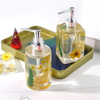 perfume bottle sanitizer storage silicone mold with pump diy handmade uv resin decoden home decoration storage tank for resin