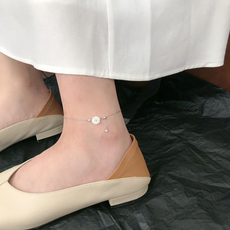 Женский браслет на ногу Silvology из стерлингового серебра 925 пробы с натуральной