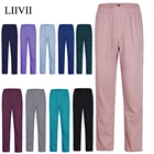 Модное летнее платье на шнурке с ажурной кромкой на штаны медицинская униформа Рабочая одежда медсестры с эластичной резинкой на талии Штаны спандекс эластичные дышащие