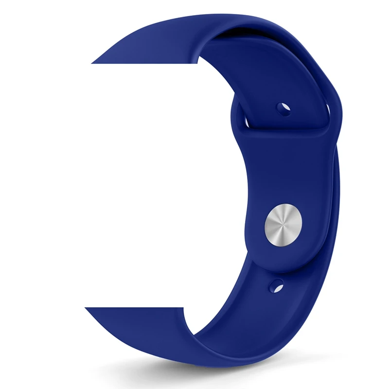 Cobalt Blue Ремешок для Apple Watch 5 4 3 2 1 силиконовый спортивный браслет для часов Apple Watch 44 мм 40 мм 42 мм 38 мм Ror IWatch band - Цвет ремешка: Cobalt Blue