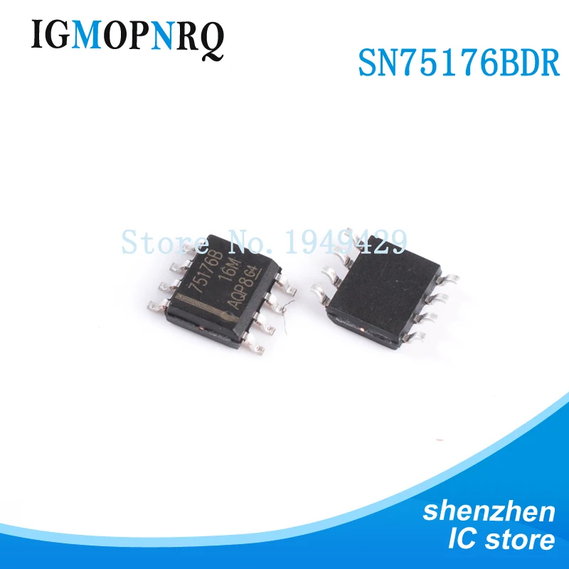 10PCS SN75176BDR SOP8 SN75176B SN75176 75176B RS-422/RS-485 interface IC Differential Bus New