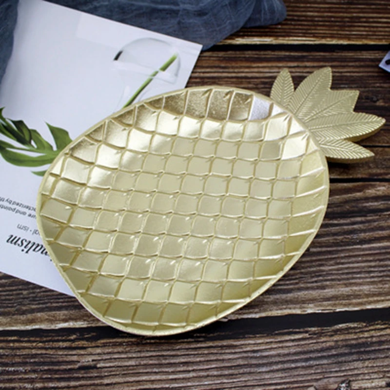 Креативный Ананасовый деревянный поднос с листьями декоративный кофейный