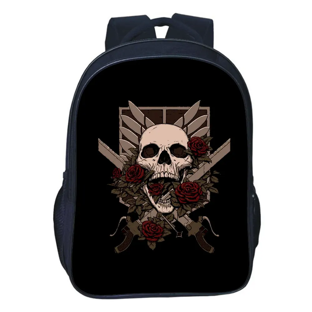 

Anime Attack On Titan School Bag Boys Girls Daily Backpack Fashion Double-layer Bookbag Teens Travel Rucksack Casual Knapsack