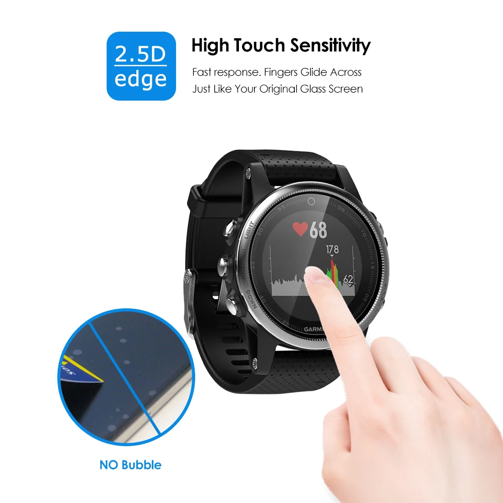 10 шт закаленное стекло для Garmin Fenix 6 Pro 6s Pro 6x Pro Защитная пленка для часов 9H прозрачная анти-защитная пленка ультратонкая кожа