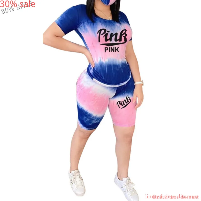 Распродажа 30% повседневный женский спортивный костюм с розовым буквенным