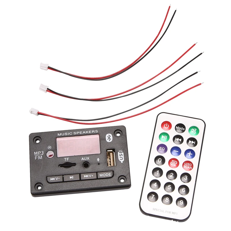 

Усилитель мощности 2X2, 5 Вт, mp3-декодер с функцией вызова и записи, аудиодекодер с поддержкой FM, TF, USB, AUX-рекордеров