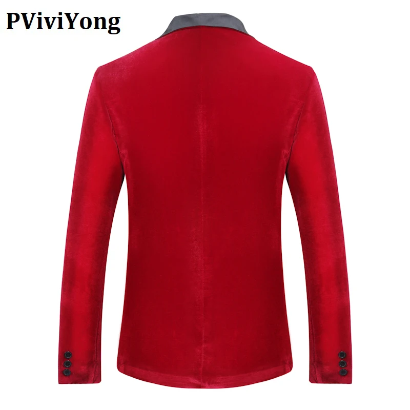 

PViviYong brand 2020 Koera high quality men's top suit jacket Velvet fabric slim fit suit men blazer X13