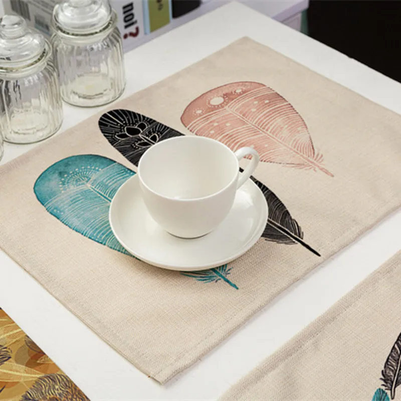 Подставки для кружек с животным узором 1 шт. коврик обеденного стола хлопковый