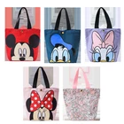 Популярная сумка для девочек Disney, Детская сумка с Микки Маусом, цветная парусиновая женская сумка с Микки и Минни, женские сумки через плечо