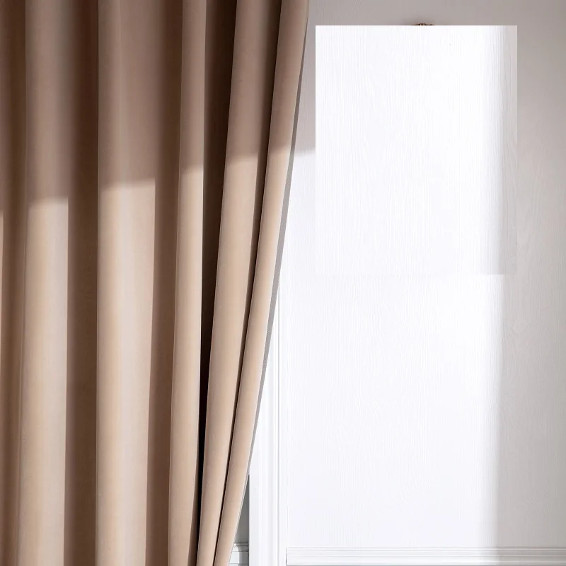 Современные коричневые фланелевые занавески модные для спальни гостиной