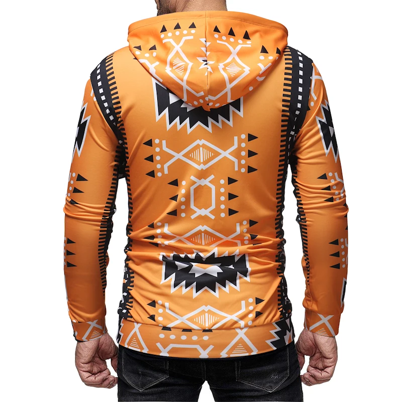

ZOGAA New Hooded Sweatshirt Ethnic Print Red Long-Sleeved Pullover Hoodie Men's Slim Fashion Streetwear Harajuku Men's Clothing