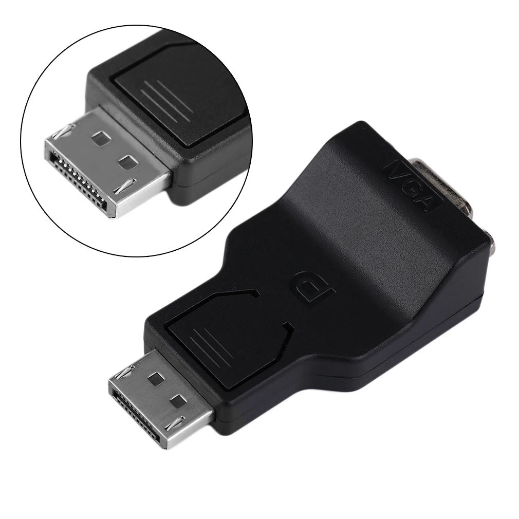 Профессиональный адаптер Displayport в HDB15P никелированный преобразователь DP Male Female| |