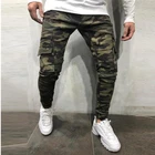 Джинсы мужские Стрейчевые облегающие на молнии, модные облегающие брюки-карандаш с боковыми карманами, уличный комбинезон для бега в стиле хип-хоп, черный, 2020
