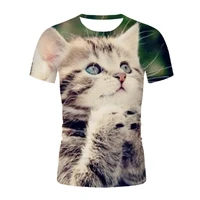 summer t shirts women cute cats 3d printed t shirts animal graphic t shirt lady short sleeve tops tees oversized t shirt female