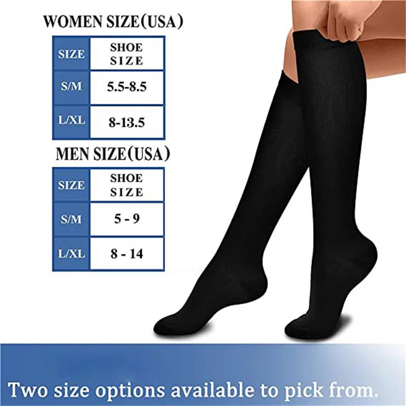 3pcs Compression Socks Athletic Men Women Best Graduated Breathable Nursing Socks Fit Running Outdoor Hiking Flight For Athelete images - 6