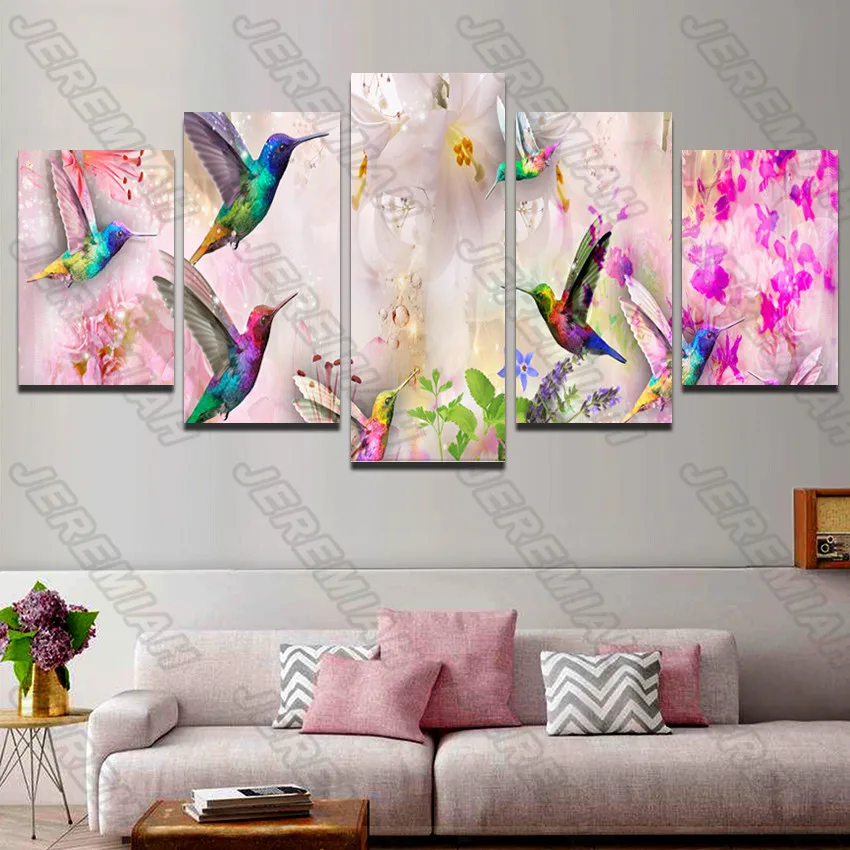

Kingfisher Leaf Flower Poster Nordic Style Wall Art Canvas Print Painting Modern Living Room Decoration
