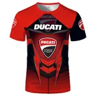 Футболка с коротким рукавом для мужчин и женщин, 3d-футболка с логотипом мотоцикла Ducati, для экстремальных внедорожников, летняя повседневная одежда в стиле Харадзюку