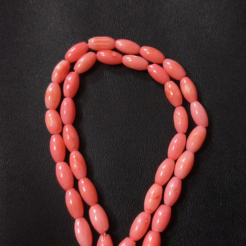 2019 модные овальные бусины 5*9 мм 20 фотоэлементов розового кораллового цвета для