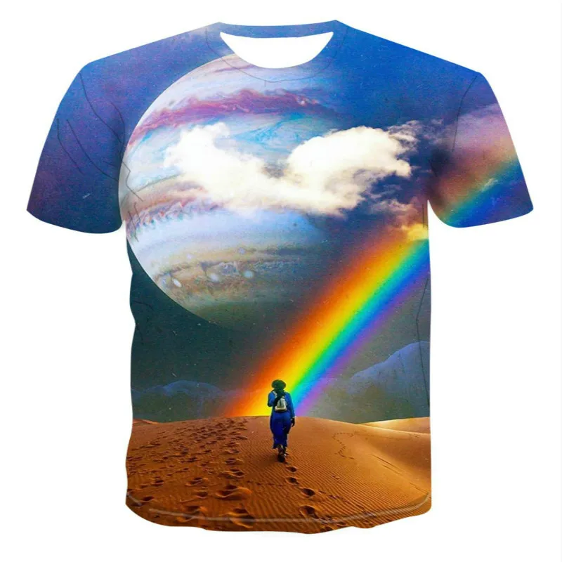 

Классическая модная новинка 2021, Повседневная футболка с 3D принтом, модный Индивидуальный Повседневный Топ с персонажами мультфильмов для м...