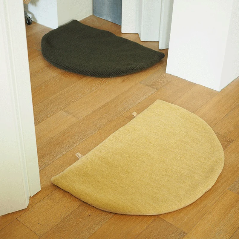 Ретро ковер для спальни мягкий шерстяной полукруглый скандинавский винтажный