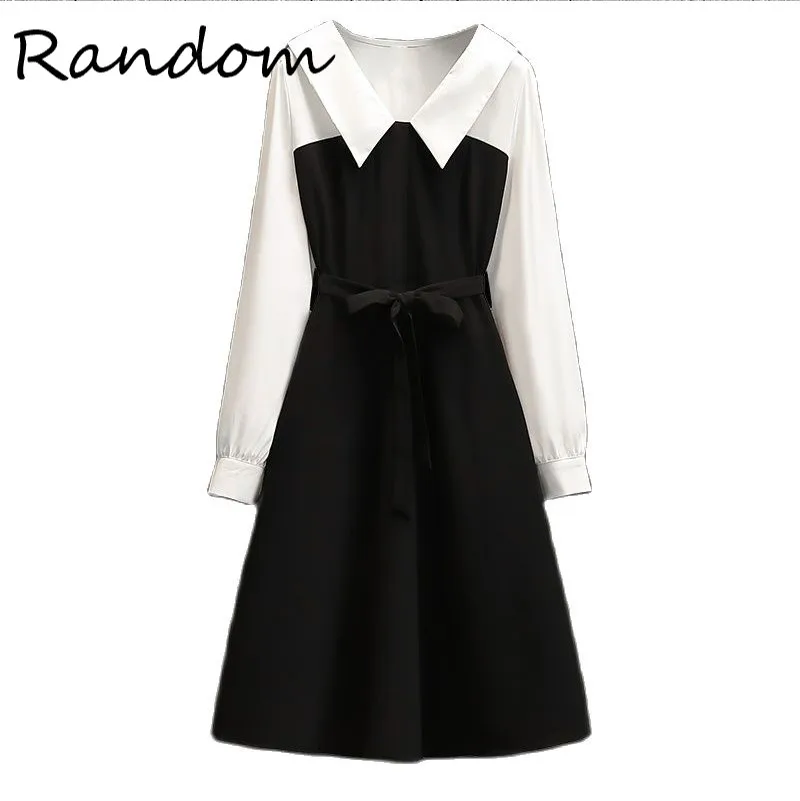 Женское платье с длинным рукавом элегантное винтажное трапециевидной формы