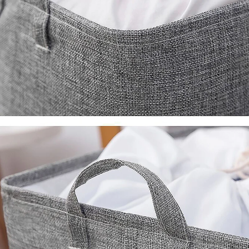 Big Mac folding storage bag cotton hemp waterproof dustproof belt drawstring moisture-proof Quilts clothe storage books basket40