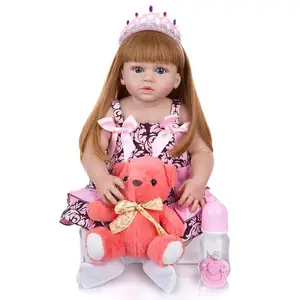 KEIUMI Прямая поставка 23 дюймовая кукла для новорожденных, полностью силиконовая Реалистичная игрушка принцессы, Bebe Reborn Кукла Детская подарок на день рождения