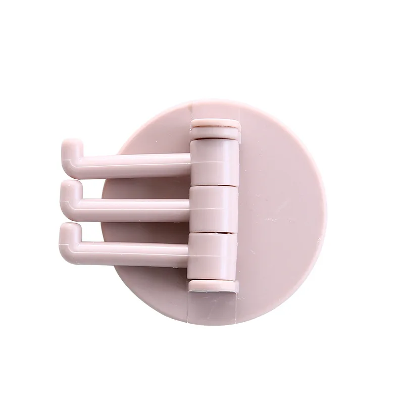 

5pcs Seamless Adhesive Hook3 hook seamless adhesive 3 branch rotating hook kitchen bathroom wall hook home hook
