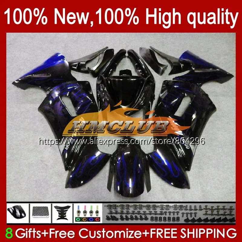

Body For KAWASAKI NINJA 650R ER6 F 650 R 2006 2007 2008 111No.108 Ninja650R ER-6F 06-08 ER 6F ER6F 06 07 08 Fairing Blue flames