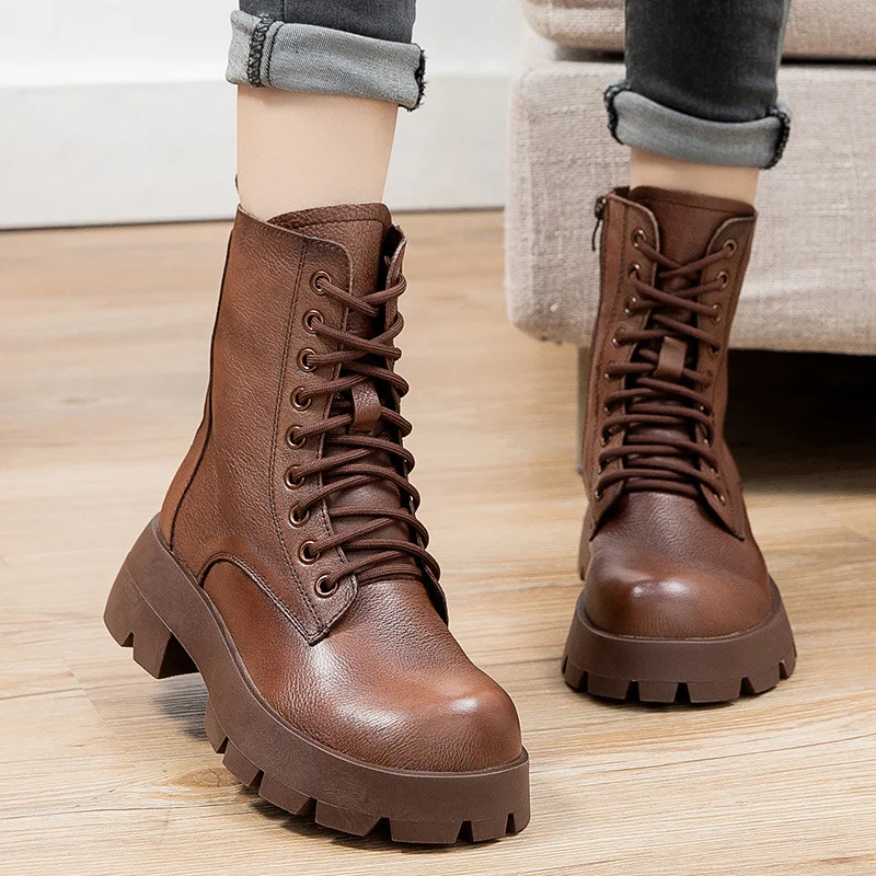 

Women New Boots Winter Brand Women Shoes Style Luxury Women's Shoes Round Comfortable Boot Female Casual Shoes Footwear