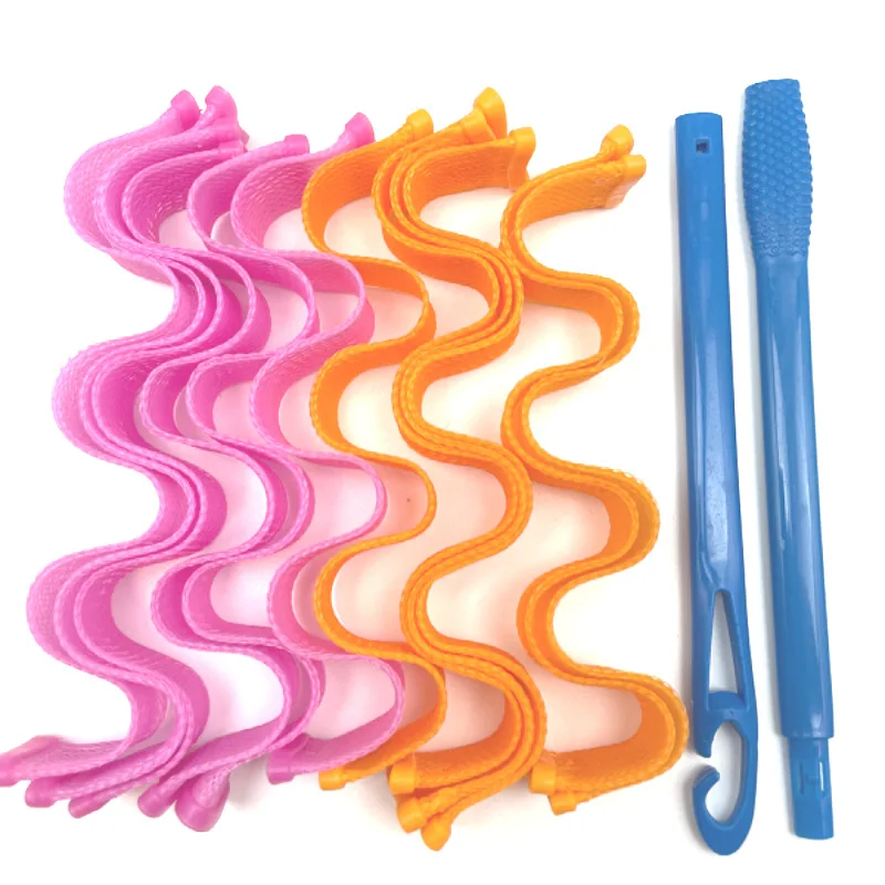 12PCS DIY Hair Curler 25/30/45/50/55/65CM Portable Hairstyle Roller Sticks Durable Beauty Makeup Curling Hair Styling Tools