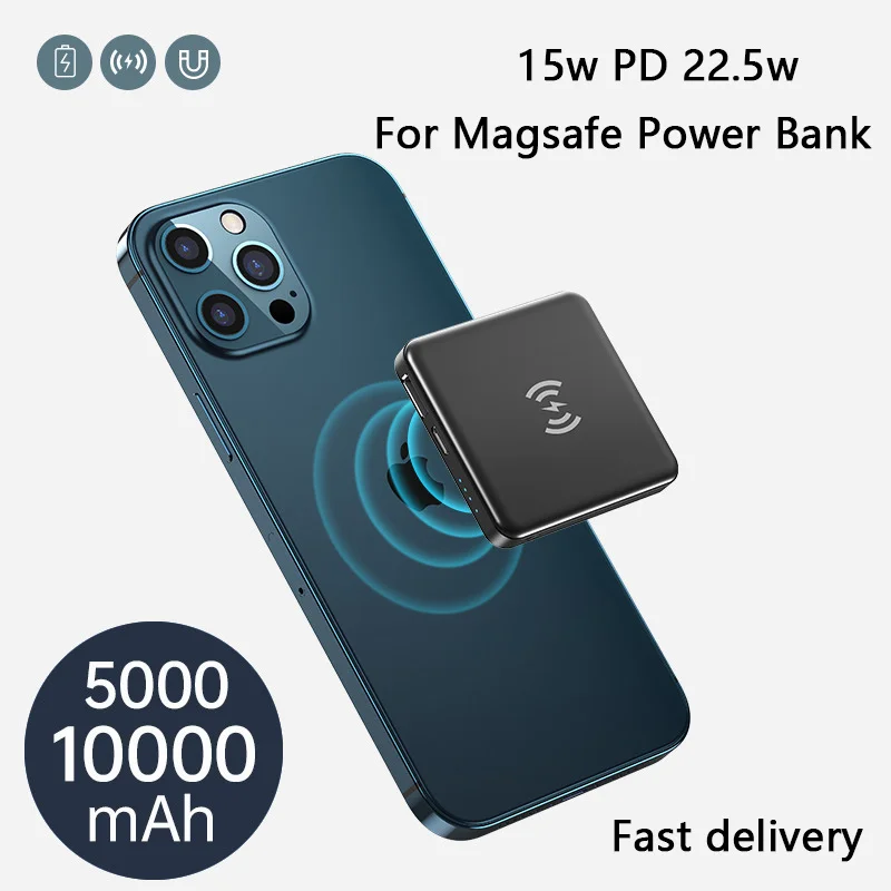 Магнитное Беспроводное зарядное устройство портативное для iPhone 12 Pro Max PD20W 15W