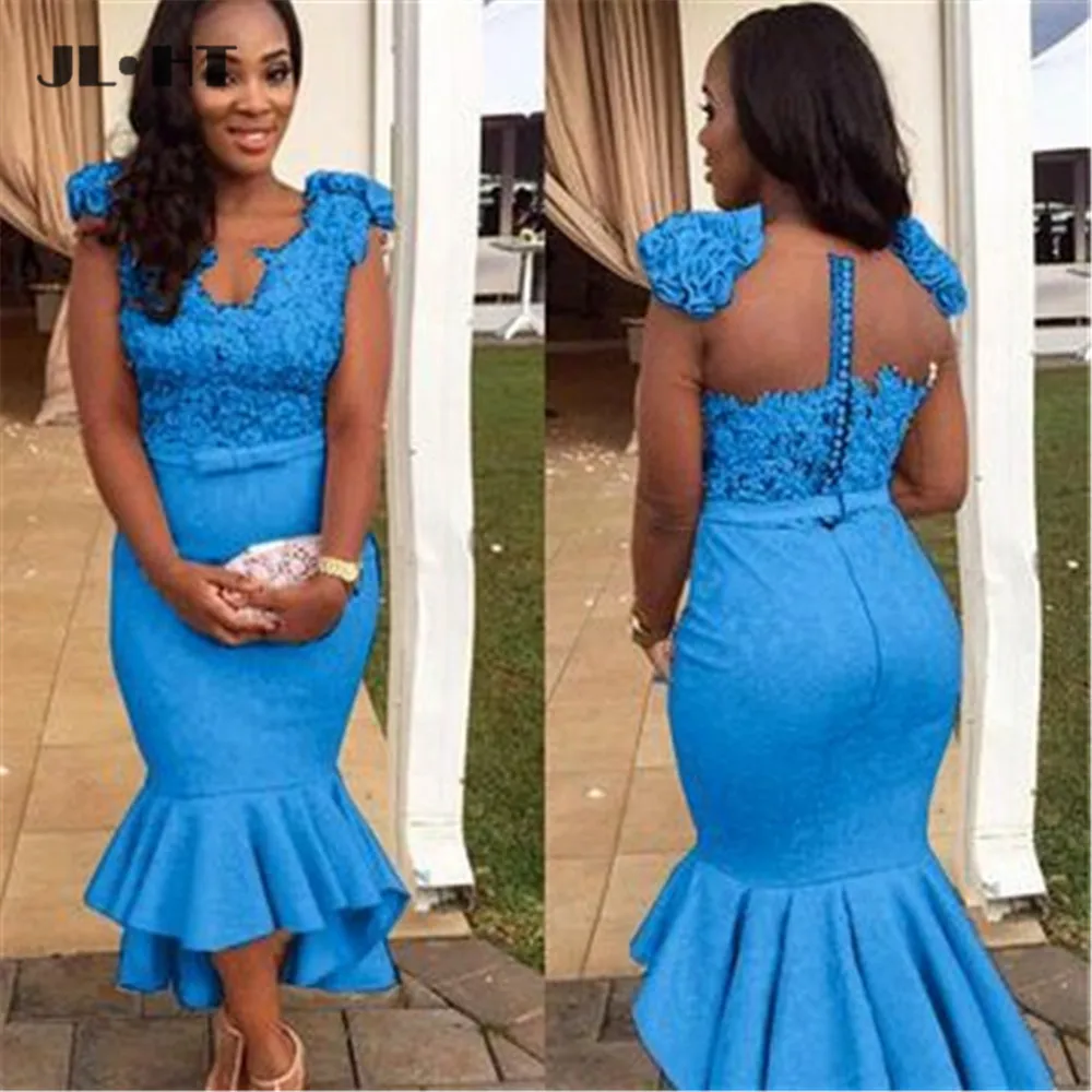 Женское платье с юбкой-годе V-образным вырезом и пуговицами | Свадьбы торжества