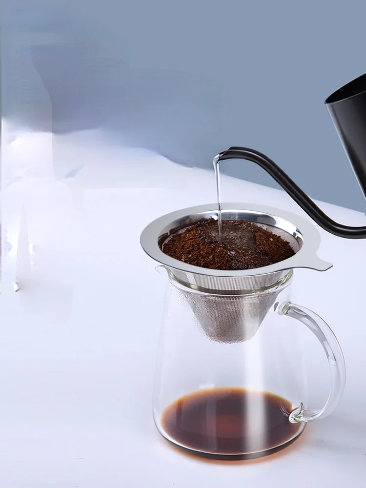 

Coffee filter stainless steel reusable coffee filter set drip type filter-free funnel filter