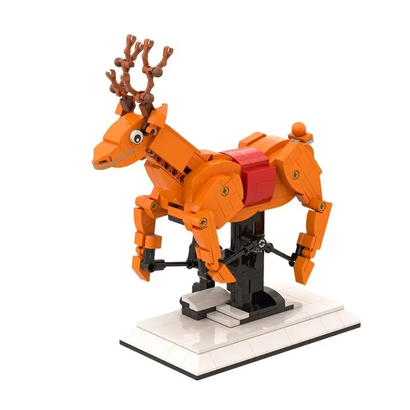 

MOC Christmas Citys Gifts Box Tree Elk Snowmobile Building Blocks Assemble Bricks Child Decoration Parts Adult Toy Birthday Gift