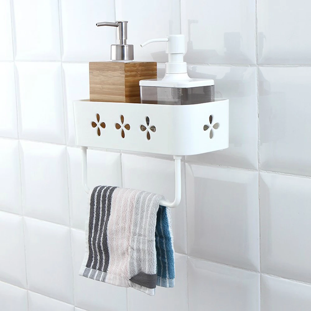 Полка для хранения на стену ванной органайзер полка душа корзина держатель