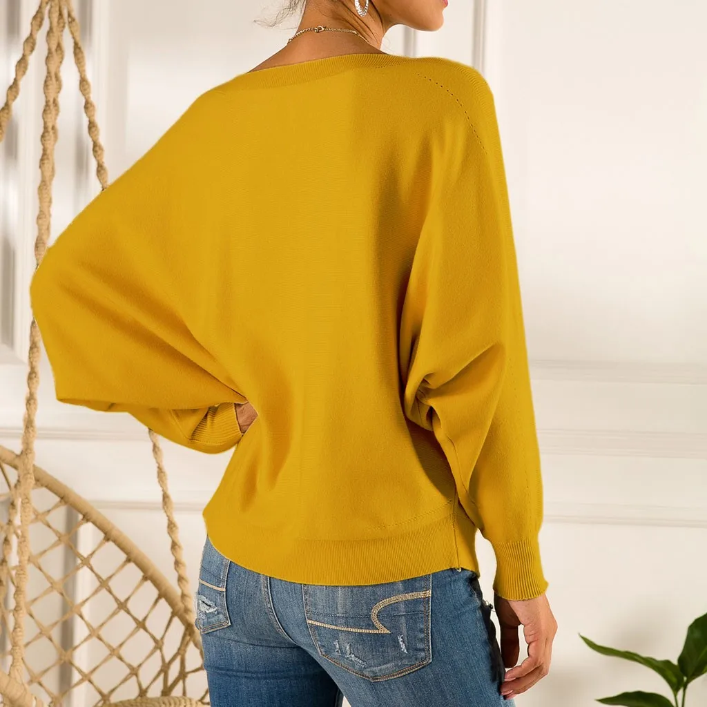 Зимняя одежда женский свитер деловая офисная пуловер Женский вязаный Однотонный