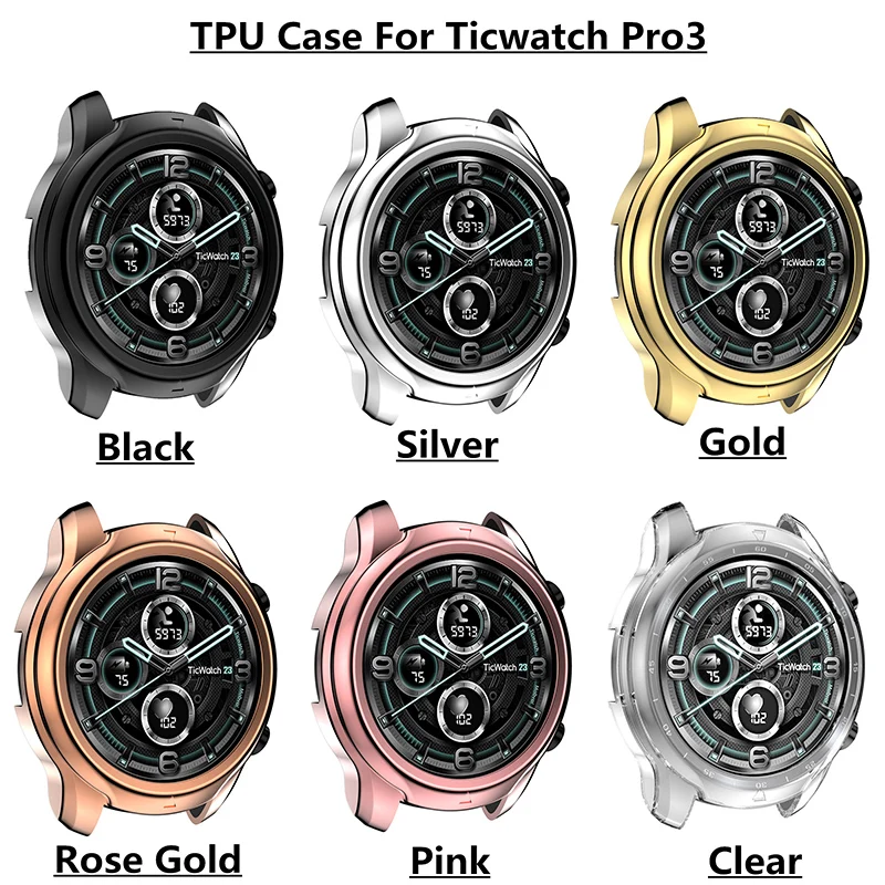 Мягкий ТПУ защитный чехол для часов с защитой от царапин Ticwatch Pro 3 высокопрочный