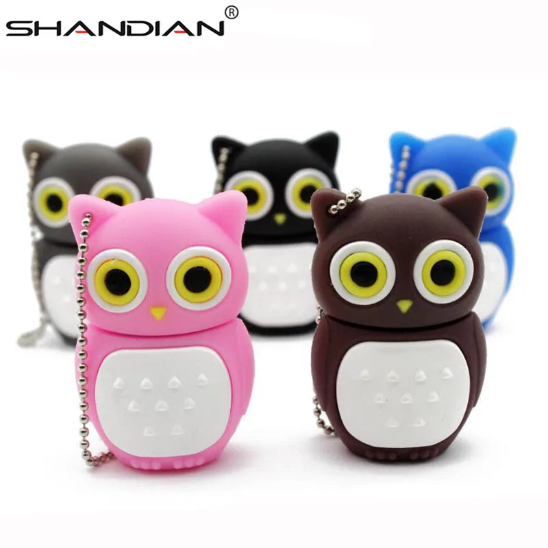 USB-флеш-накопитель SHANDIAN в виде совы 4/8/16/32/64 ГБ 4 цвета | Компьютеры и офис