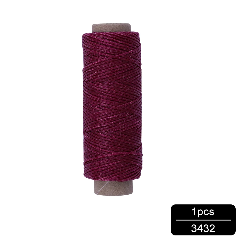 NO.3432 MIUSIE 1 шт. 50 м 150D 1 мм кожаный вощеный шнур для DIY инструмент для рукоделия ручная строчка плоская Вощеная швейная линия - Цвет: NO.3432
